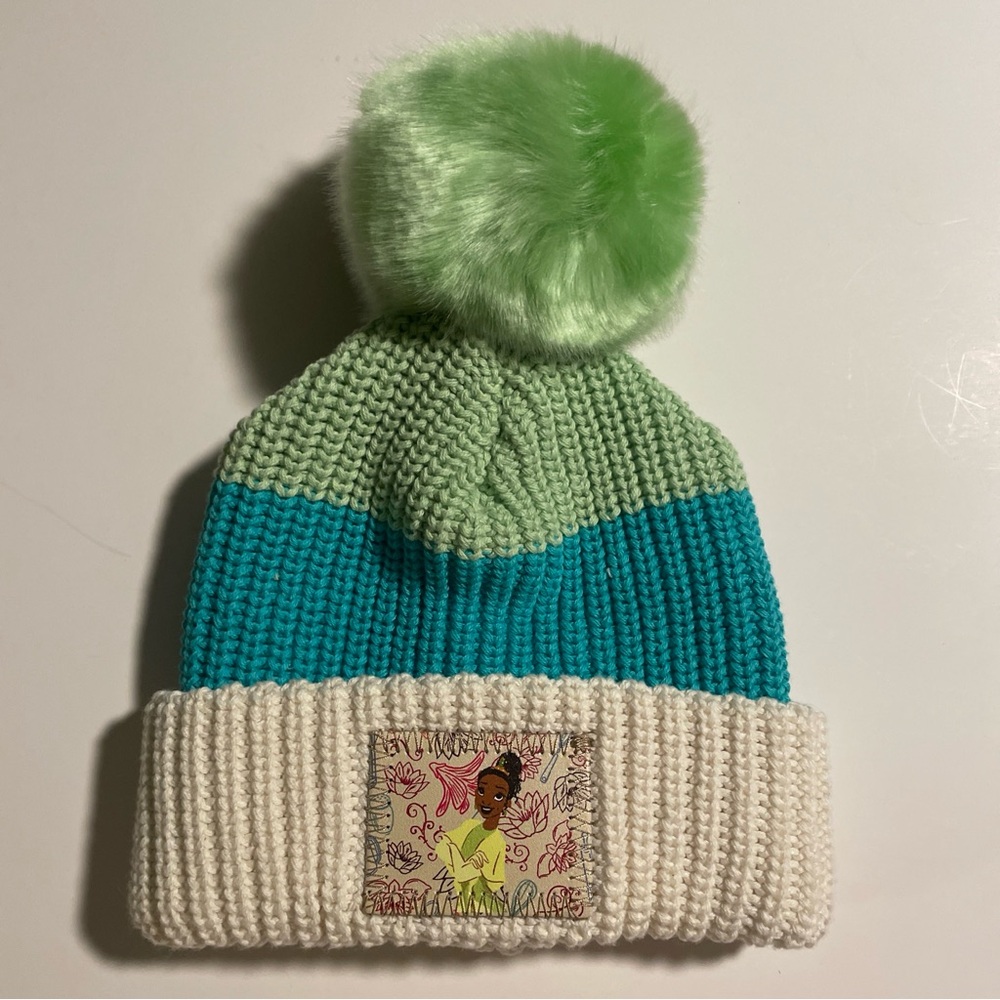 Disney Parks Love Your Melon PRINCESS TIANA Kids' Knit Beanie with Pom NEW